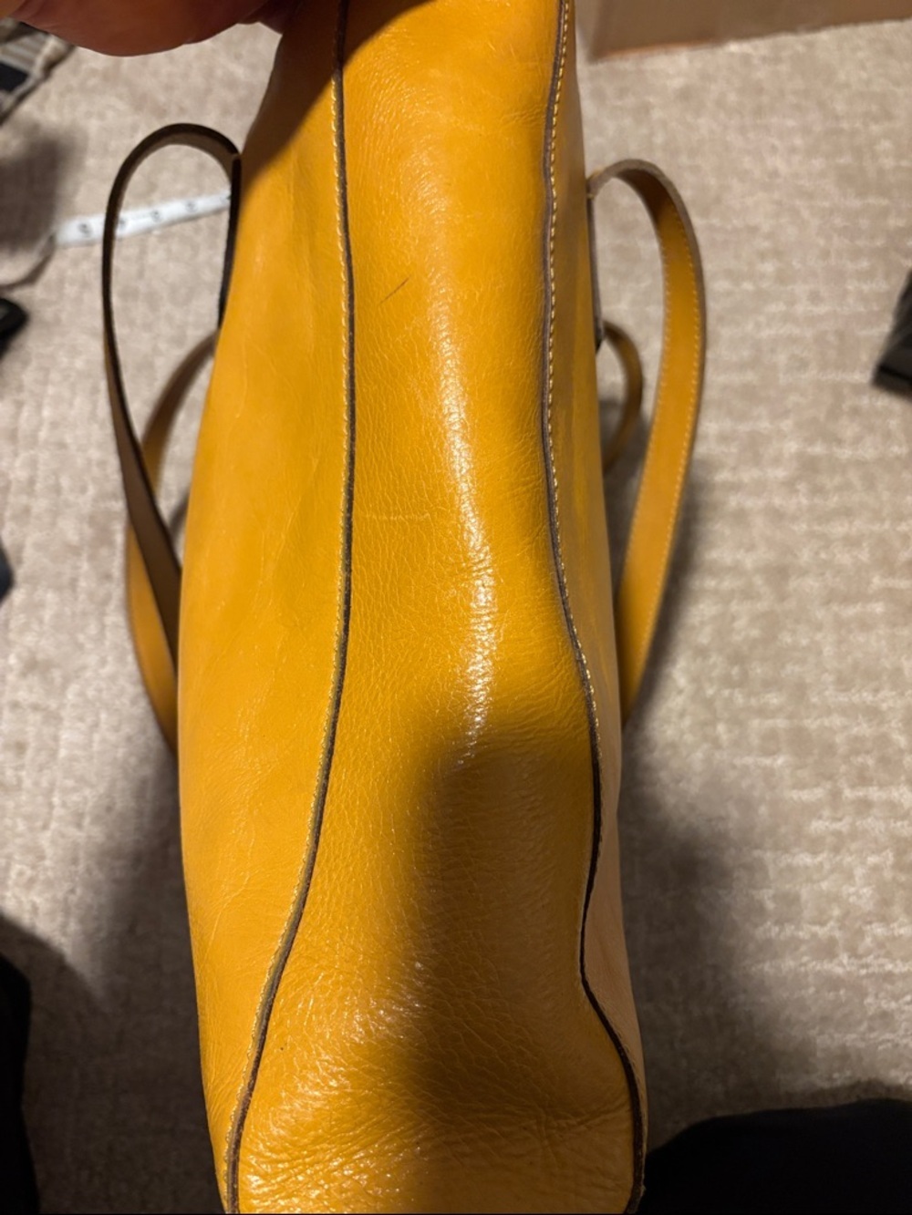 Patricia Nash Viana Tote Leather Brights Mustard Yellow - Picture 14 of 16